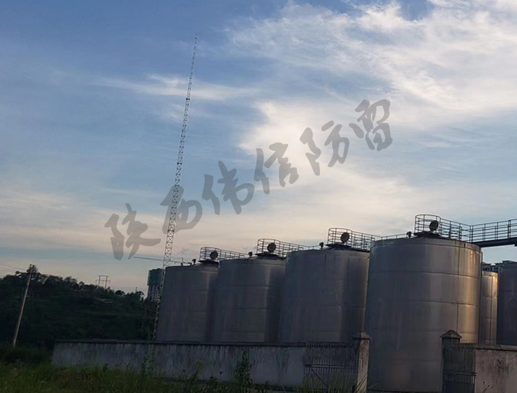 貴州某酒廠直擊雷防護工程現(xiàn)場圖1