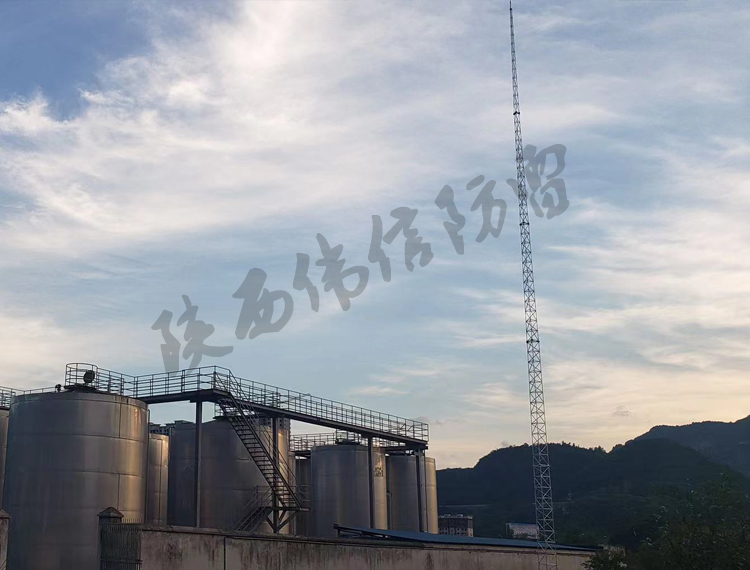 貴州某酒廠直擊雷防護工程現(xiàn)場圖2