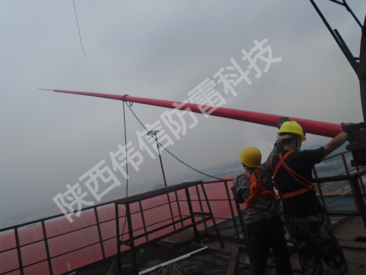 16米玻璃鋼避雷針，工廠專用抗干擾防側(cè)擊絕緣避雷針產(chǎn)品展示三