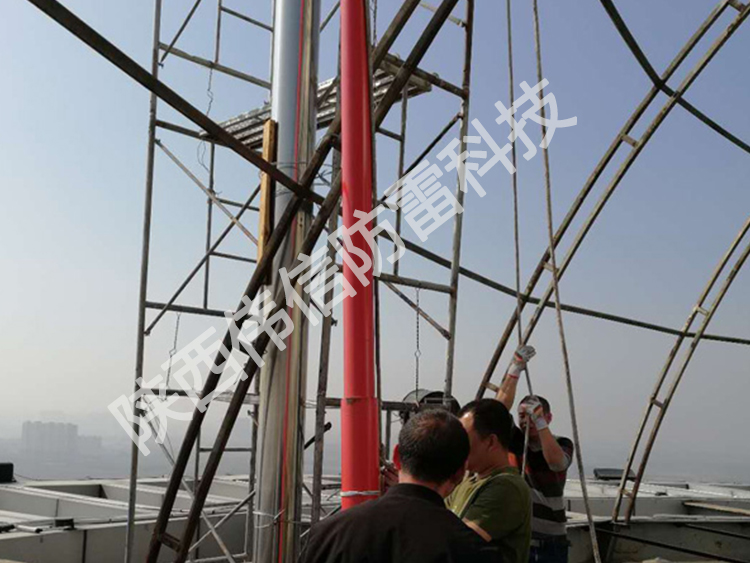 21米高強(qiáng)度玻璃鋼避雷針，氣象雷達(dá)站專用避雷針，防側(cè)擊絕緣接閃器產(chǎn)品展示二