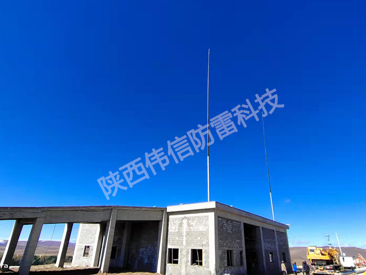24米獨(dú)立雷達(dá)站玻璃鋼避雷針，抗干擾防側(cè)閃絕緣玻璃鋼避雷針產(chǎn)品展示二