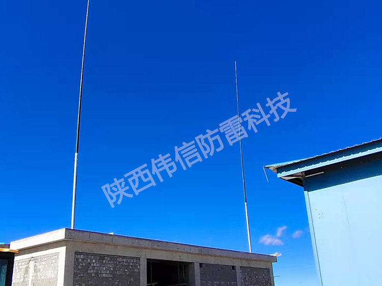 24米獨(dú)立雷達(dá)站玻璃鋼避雷針，抗干擾防側(cè)閃絕緣玻璃鋼避雷針產(chǎn)品展示三